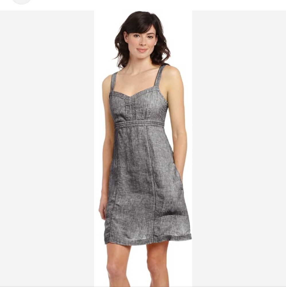 Gray Horny Toad Linen Lithe Sundress Med.